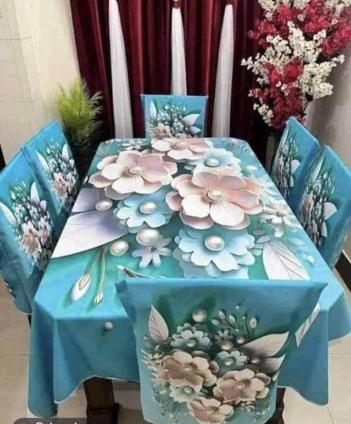 3d print korian velvet 7pcs table cloth