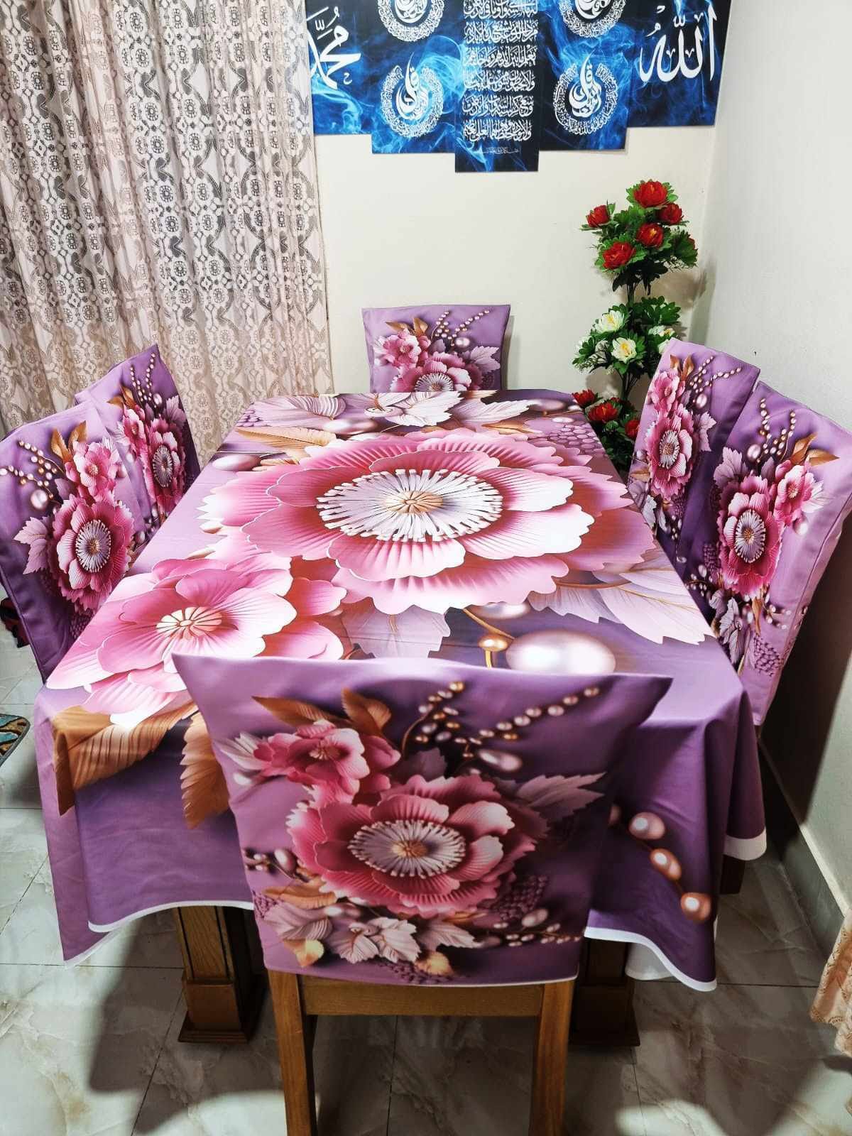 3d print korian velvet 7pcs table cloth