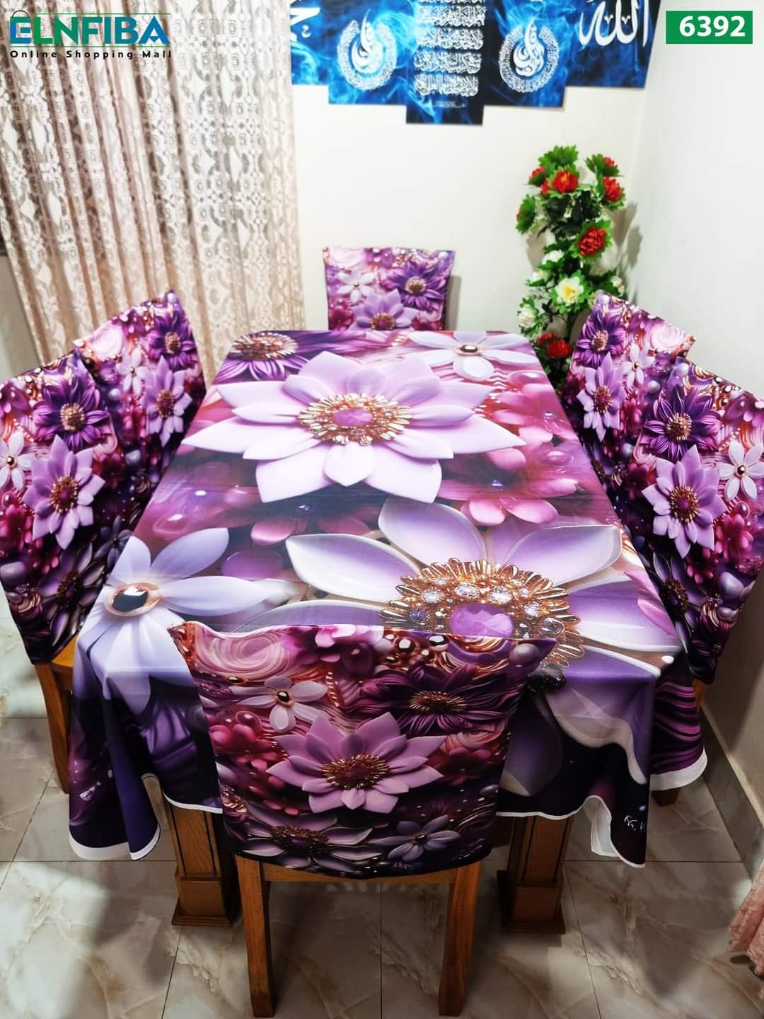 3d print korian velvet 7pcs table cloth