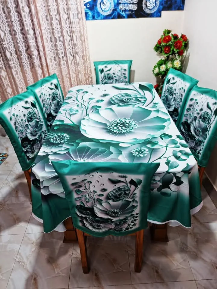 3d print korian velvet 7pcs table cloth