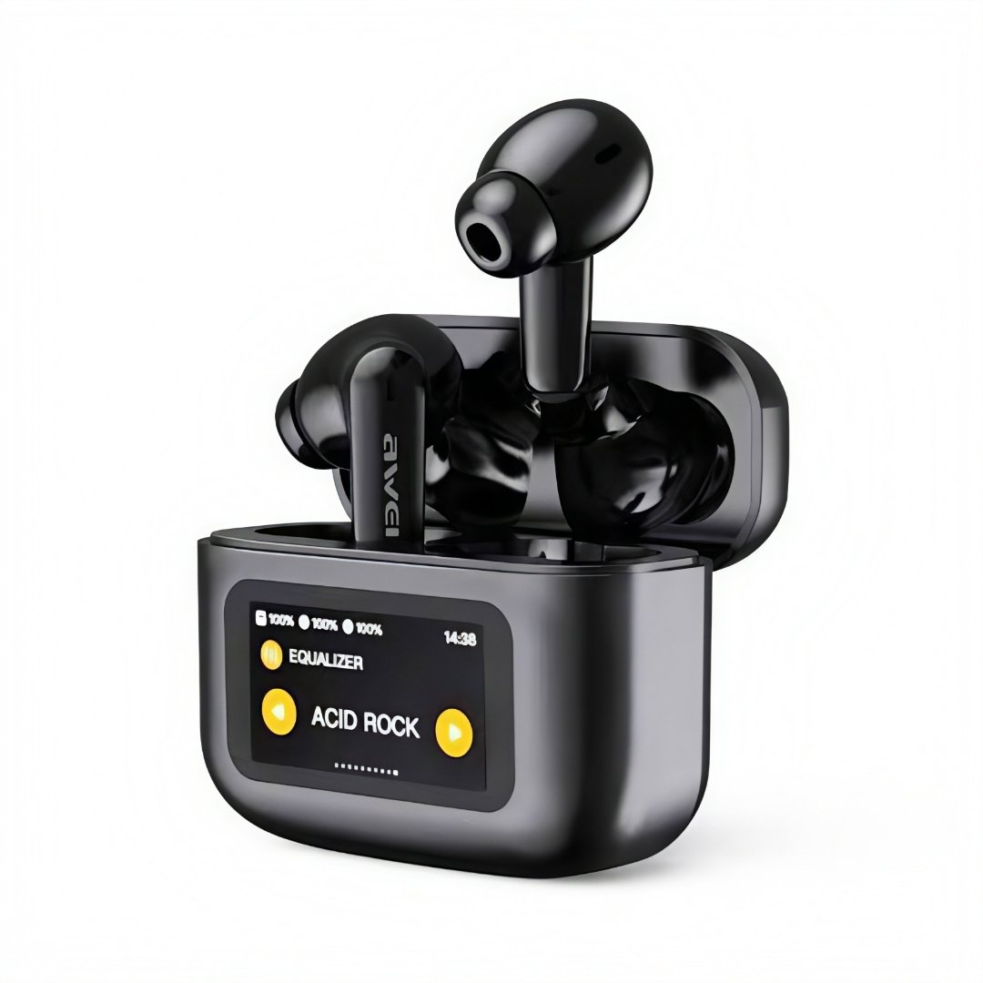 Awei T56 ANC Bluetooth 5.4 Earbuds & Touch Display