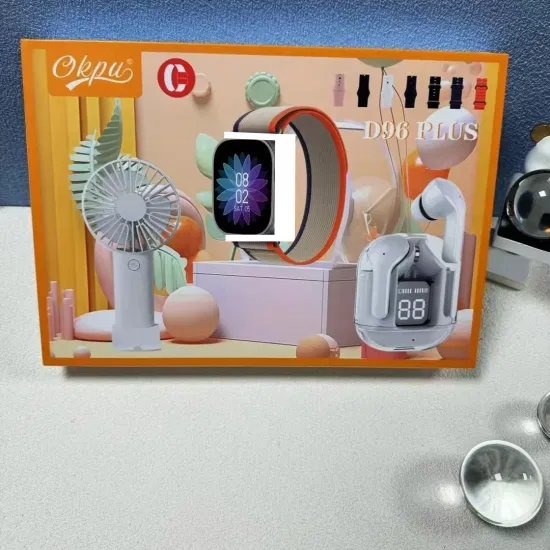 D96 Plus Premium Smartwatch Combo Gift Set 100% orginal