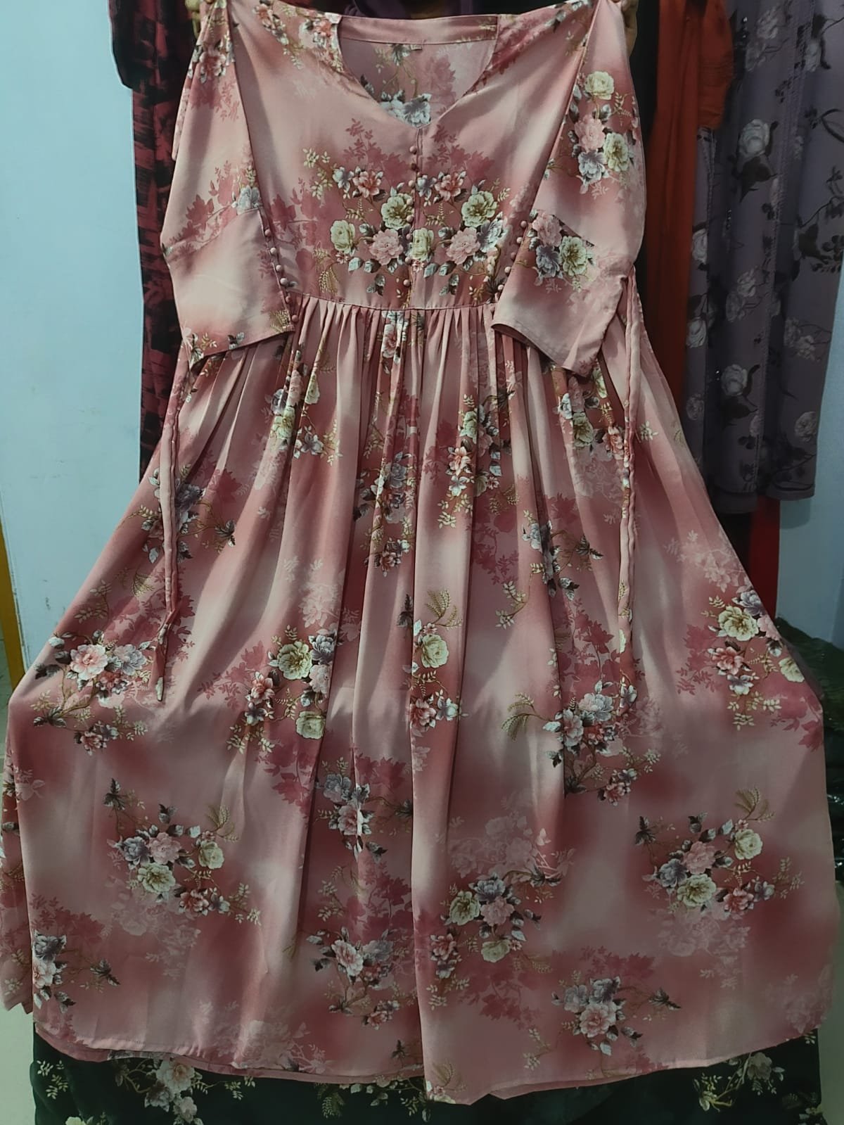 Dubai Cherry Digital Print Borka