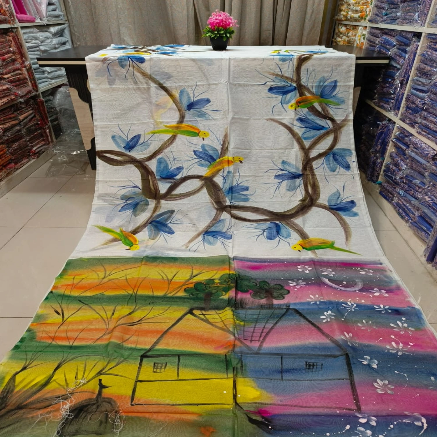 প্রিমিয়াম হাফসিল্ক শাড়ি