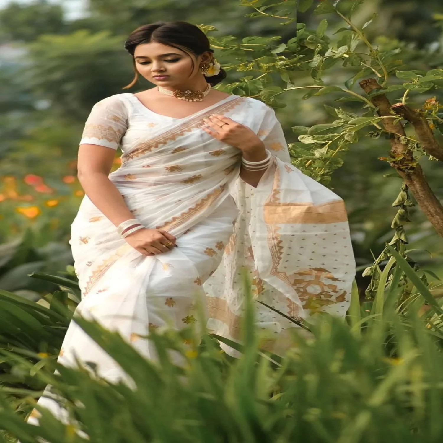 প্রিমিয়াম সেমি মসলিন শাড়ি