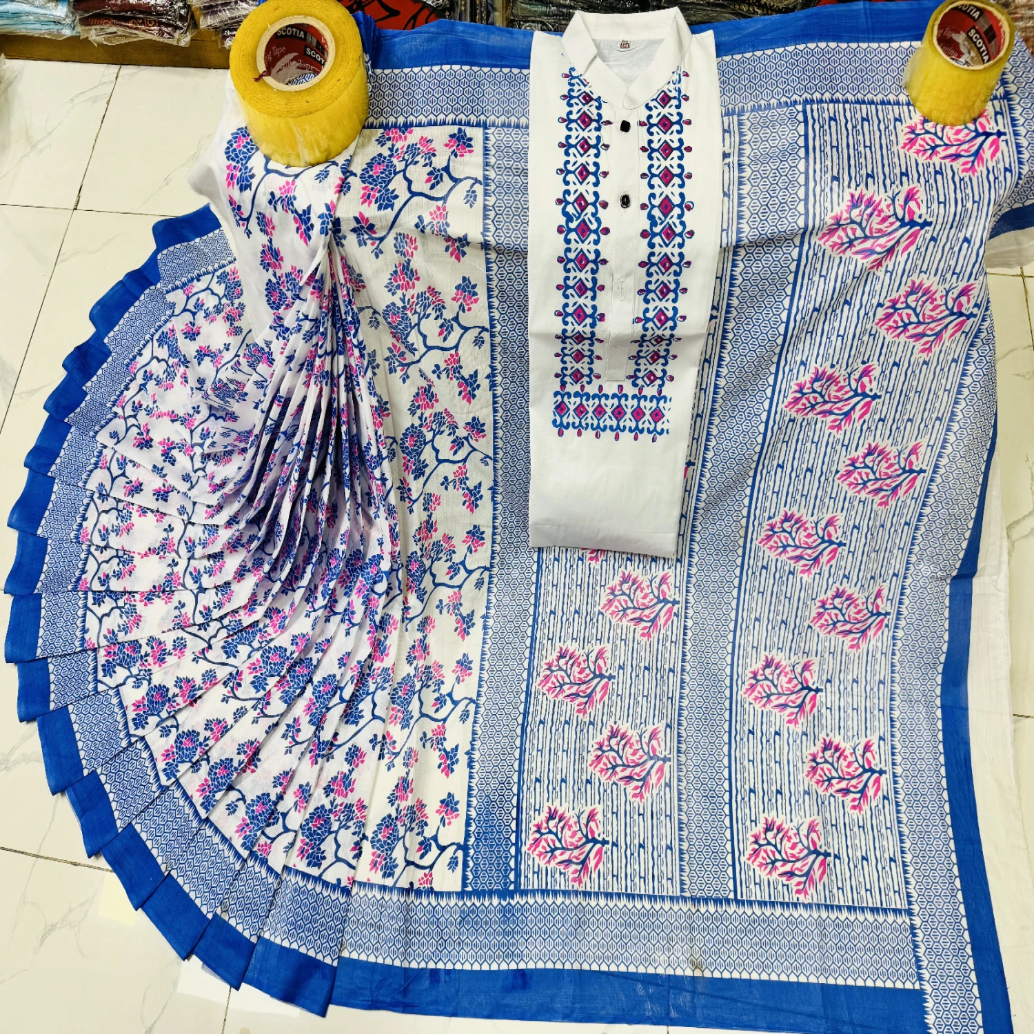 সাদা কাপল ড্রেস সেট