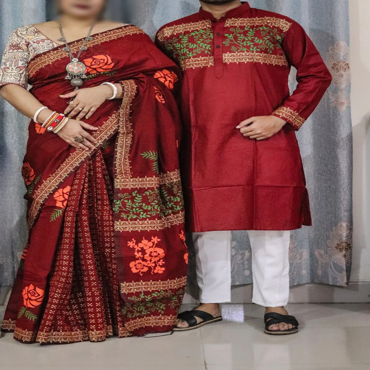 লাল-সাদা কাপল ড্রেস কালেকশন