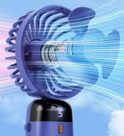 90° Adjustable Handheld LED Mini Fan with Aroma Diffuse
